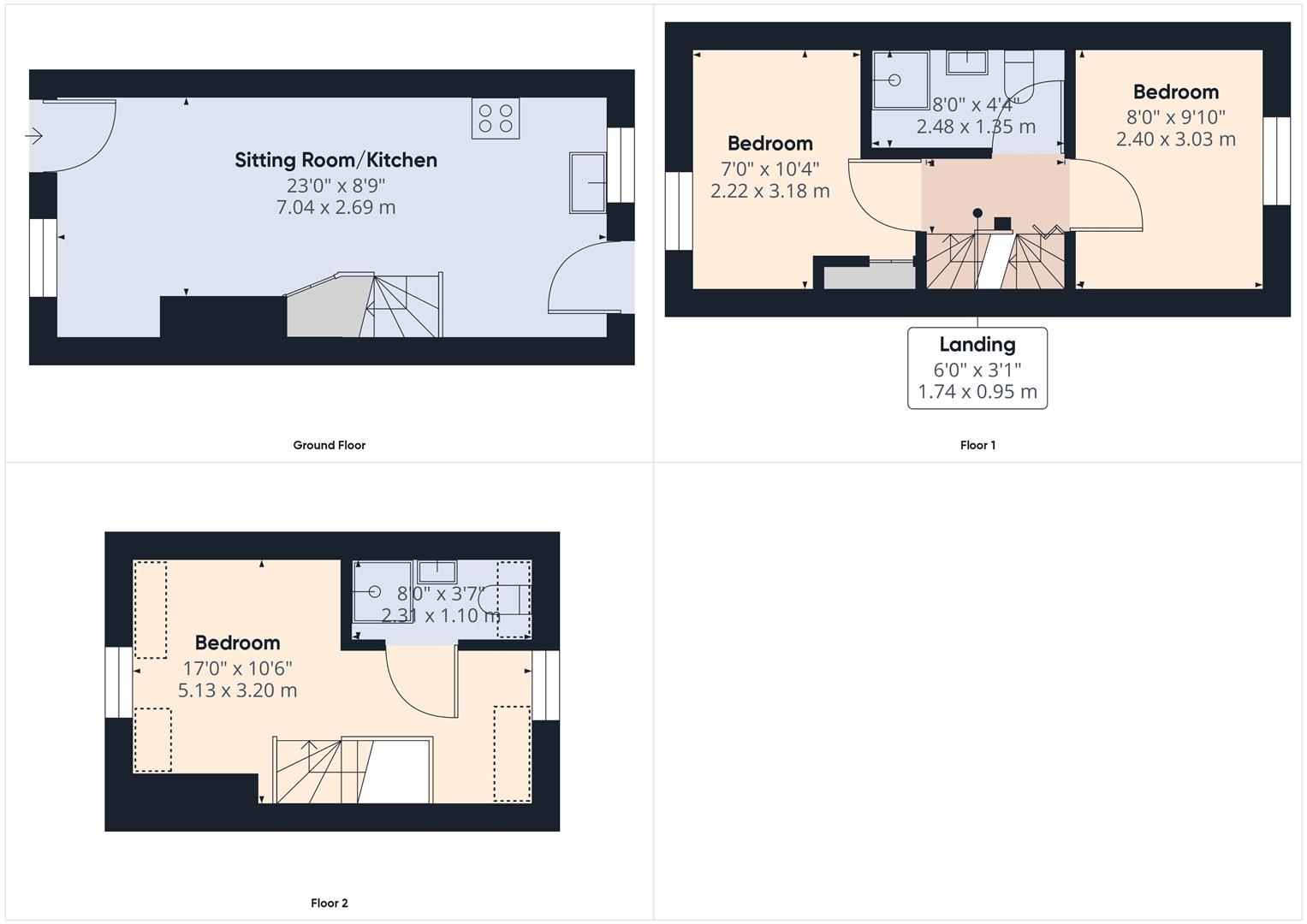 CENTRAL COWES COTTAGE - Sun Hill, Cowes floorplan